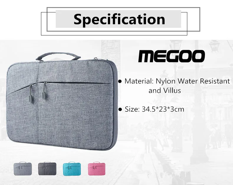 Megoo Surface Pro 6 Чехол 1" планшет рукав сумка с ручкой и карман для microsoft Surface Pro X/7/4/3/5/6 12,3"