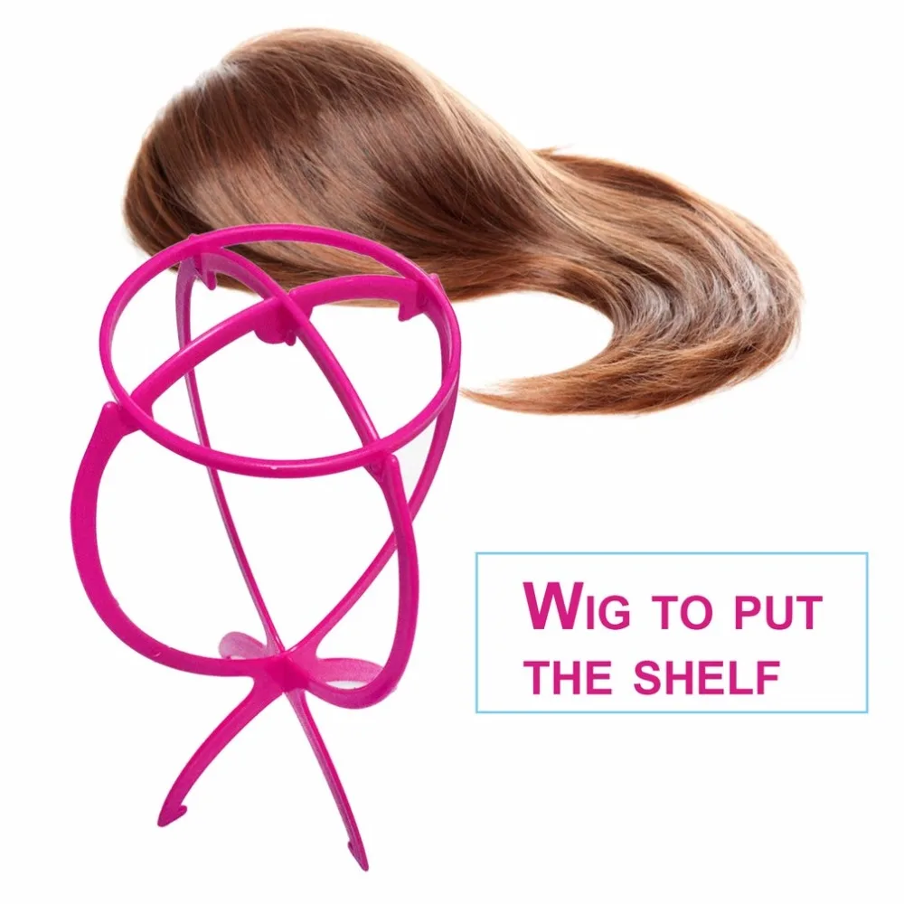 

Practical Design Women Adjustable Wig Stand Foldable Durable Plastic Wig Holder Racks for Styling Drying Display