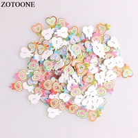 zotoone two holes heart lollipop wooden buttons needlework scrapbooking wood craft sewing buttons diy clothing accessories a