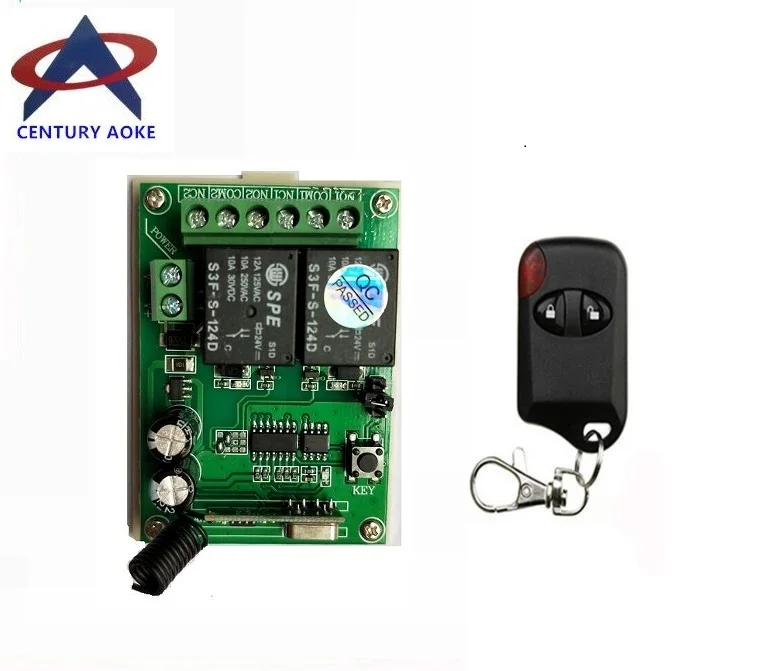 Беспроводной радиоприемник teleswitch 2 передатчик и приемник канала DC24V RF|universal gate remote