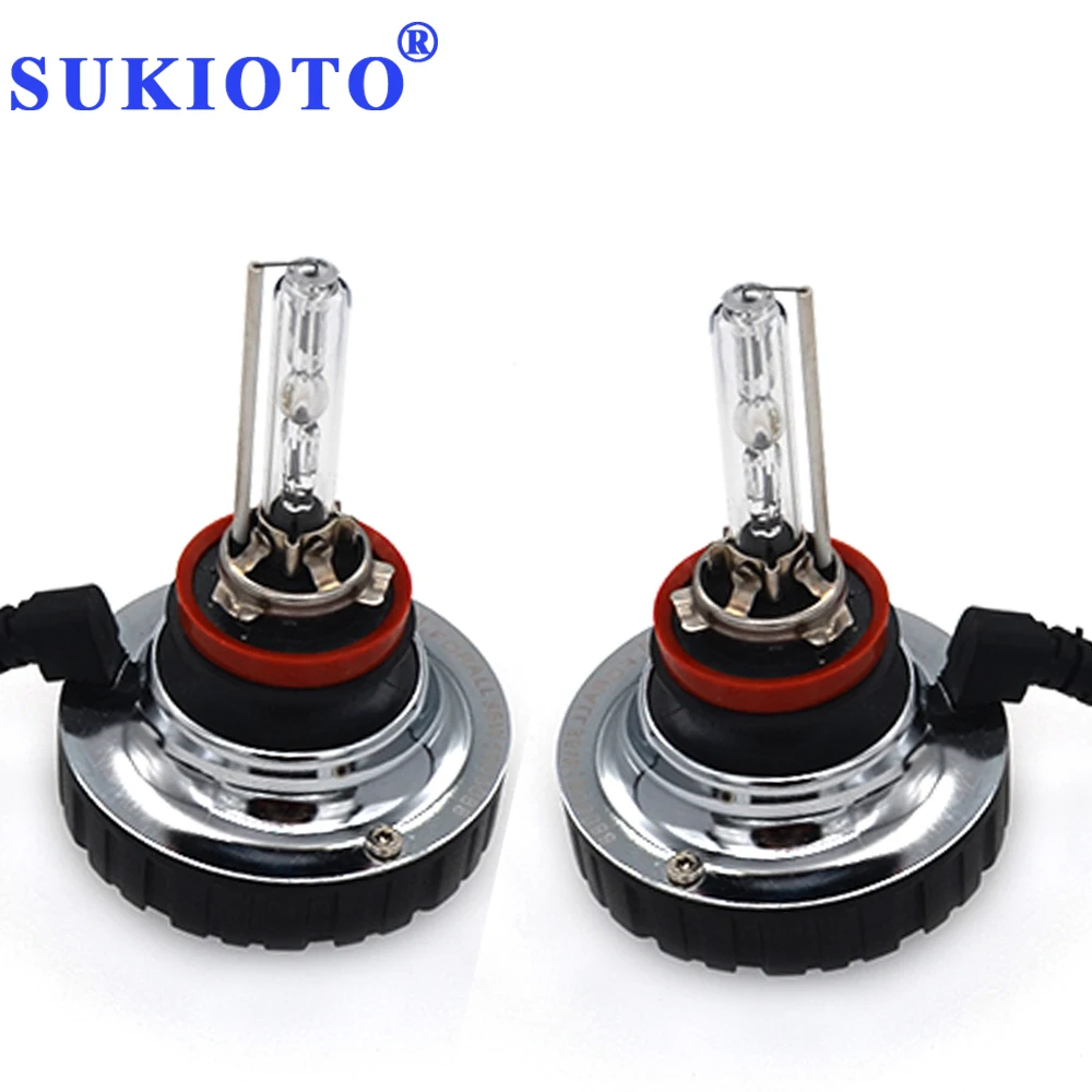 SUKIOTO Plug and Play 55 Вт H11 ксеноновые лампы 6000 К Белый Мини HID фары ближнего света H11 Все в одном hid конверсионный комплект