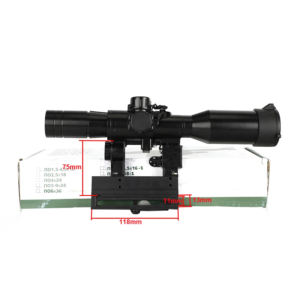 Ohhunt SVD 6X42D охотничий прицел с красной подсветкой из стекла с гравировкой POS-1 прицел подходит для тактического AK/SVD SKS Mount