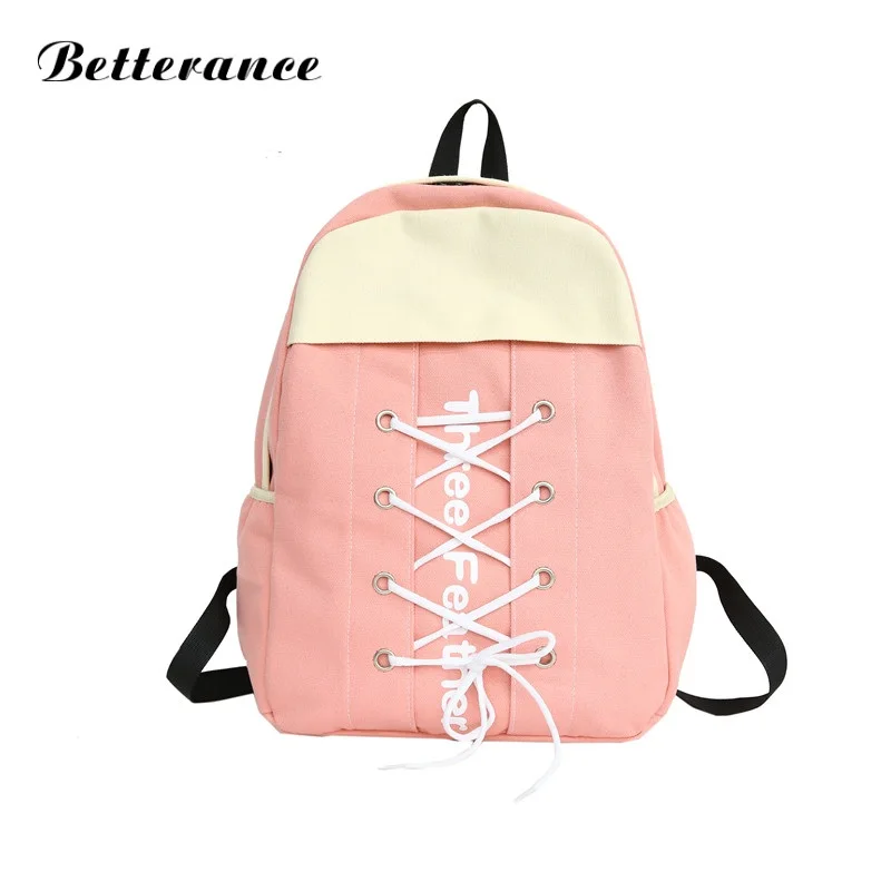 2018 Betterance стильные холщовые туфли рюкзак bolsos mujer de marca famosa школьные сумки для