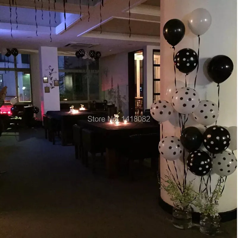 Новые товары 12 дюймов 2 8 г цвет горошек конфеты Маленькая волна черный и белый