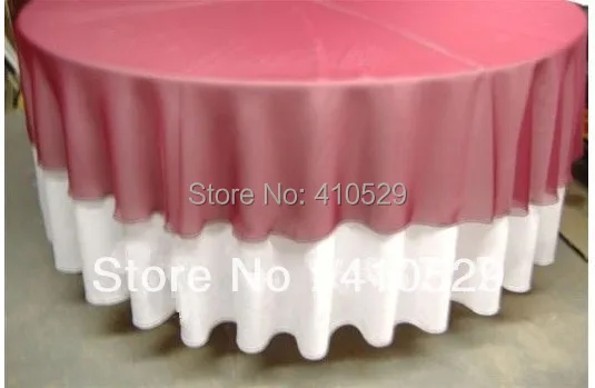 

new product/free shipping /90" round red organza table overlay/table cloths/wedding table overlay
