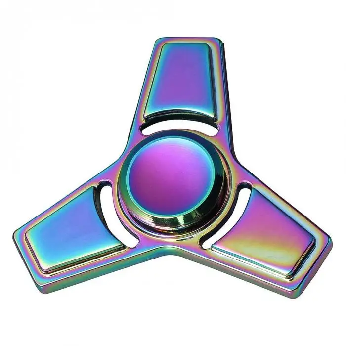 Новая мода Красочные гироскоп фиджет Спиннер вертушка 3 листовки металлические