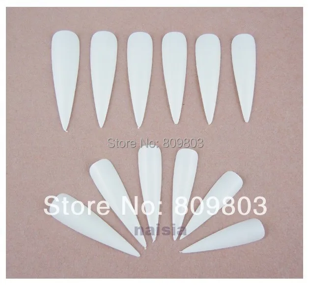 Бесплатная доставка 120 наконечников средней длины белый остроконечный коготь