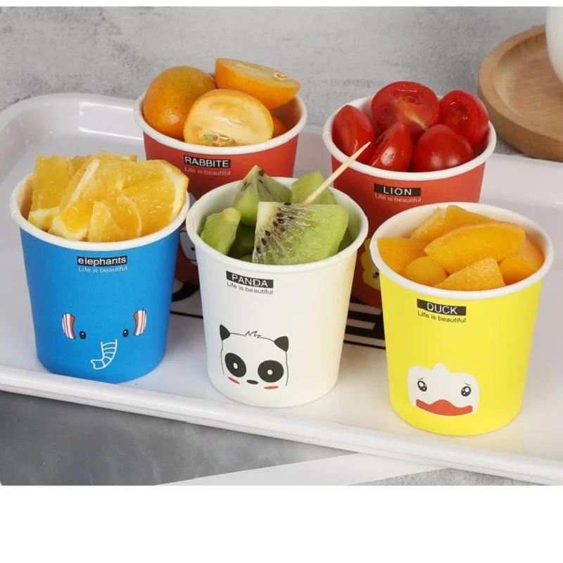 

paper cups coffee saucers paper made Thickening tasting cup disposable cup 4 oz paper coffee cup