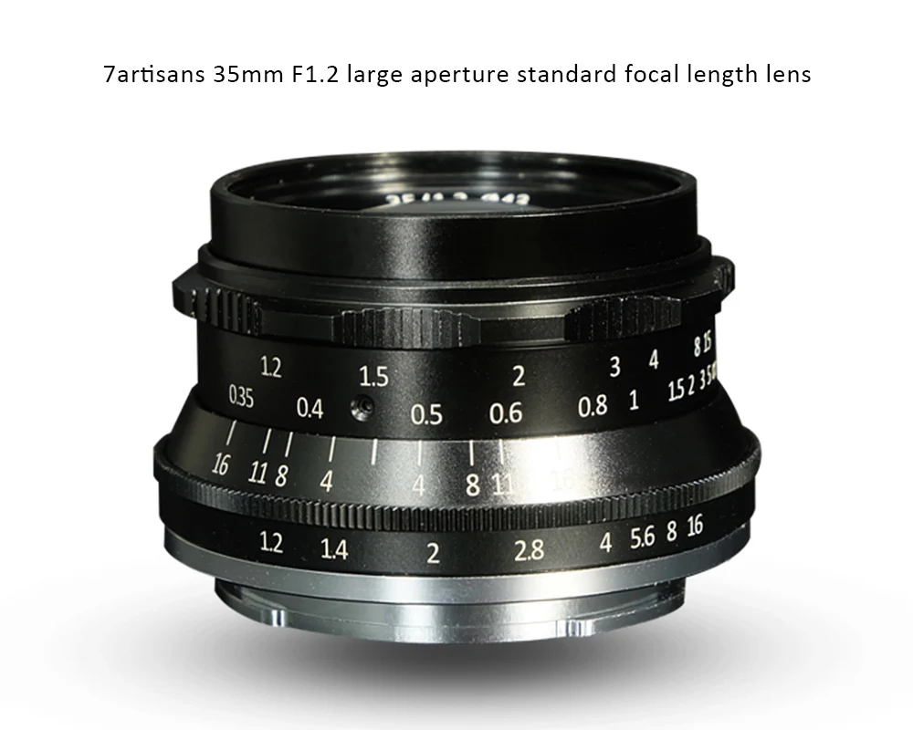 7artisans 35 мм F1.2 ручной объектив с фиксированным фокусным расстоянием для sony E-mount DSLR камер A7R A7S A6500 A6300 A7/Fuji X-T2 X-T20 X-Pro2/Canon EOS-M M5 M6 M10 M100