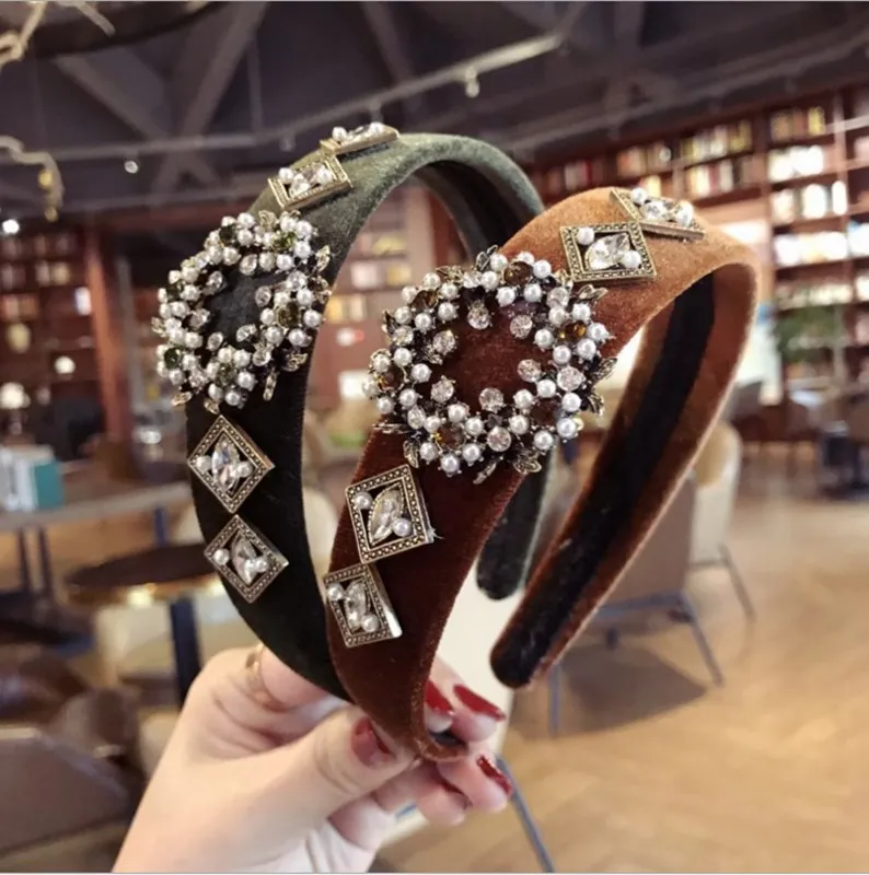 Женский обруч для волос в стиле ретро Модный яркий ободок с супермигающими
