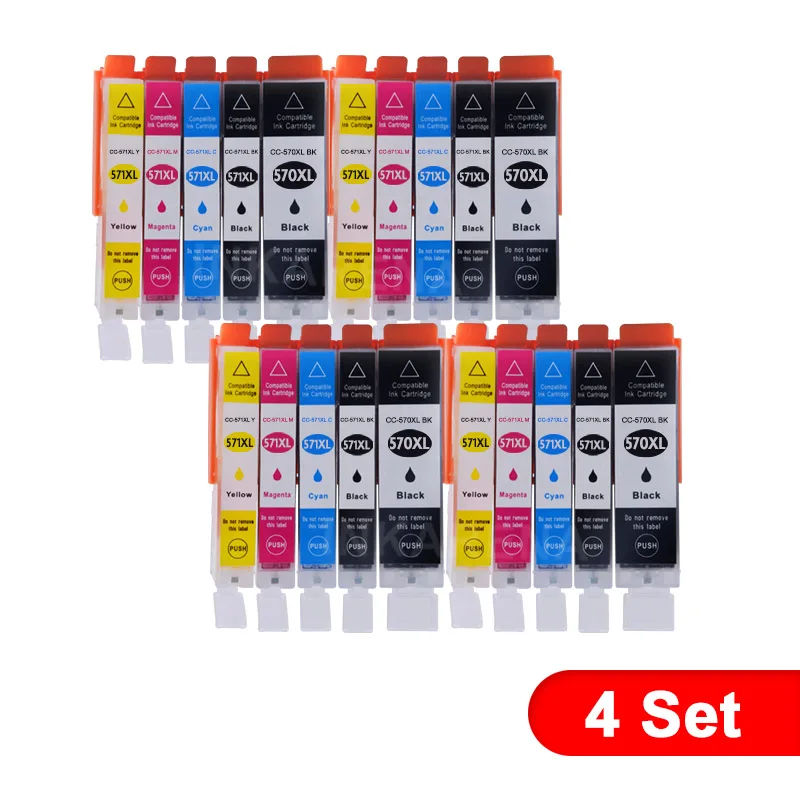 INKARENA PGI 570 CLI 571 чернильный картридж для принтера Canon PGI570 CLI571 PGI-570 CLI-571 Pixma MG5750 MG5751 MG5752 MG6850 MG6851 принтер - Цвет: 570571 4 Set