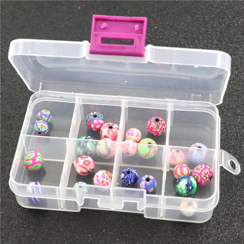 Квадратная прозрачная коробка для хранения 8 ячеек жесткие пластиковые чехлы