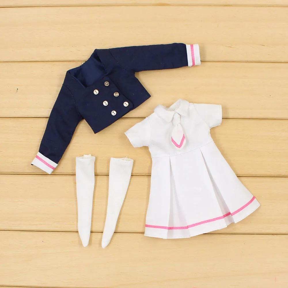 Одежда для кукол DBS ICY Blyth школьная форма сакуры милые костюмы косплея размер 1/6