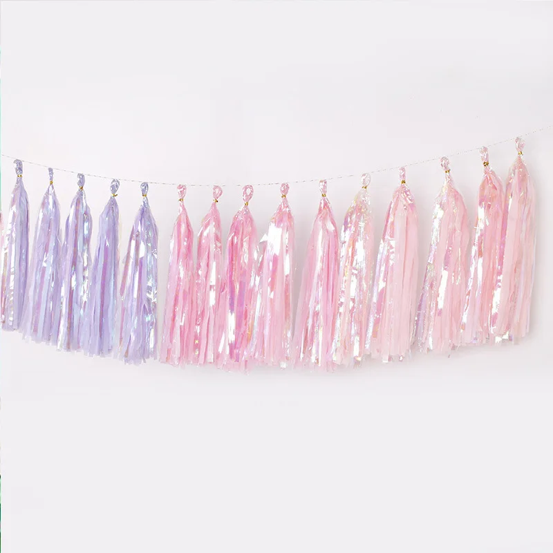 30pc blue pink Бумага переливающийся подвесная гирлянда декоративная бумага на Хэллоуин Рождество Свадьба День рождения DIY подвесные украшения для вечеринки поставщиков - Цвет: 30pc blue pink