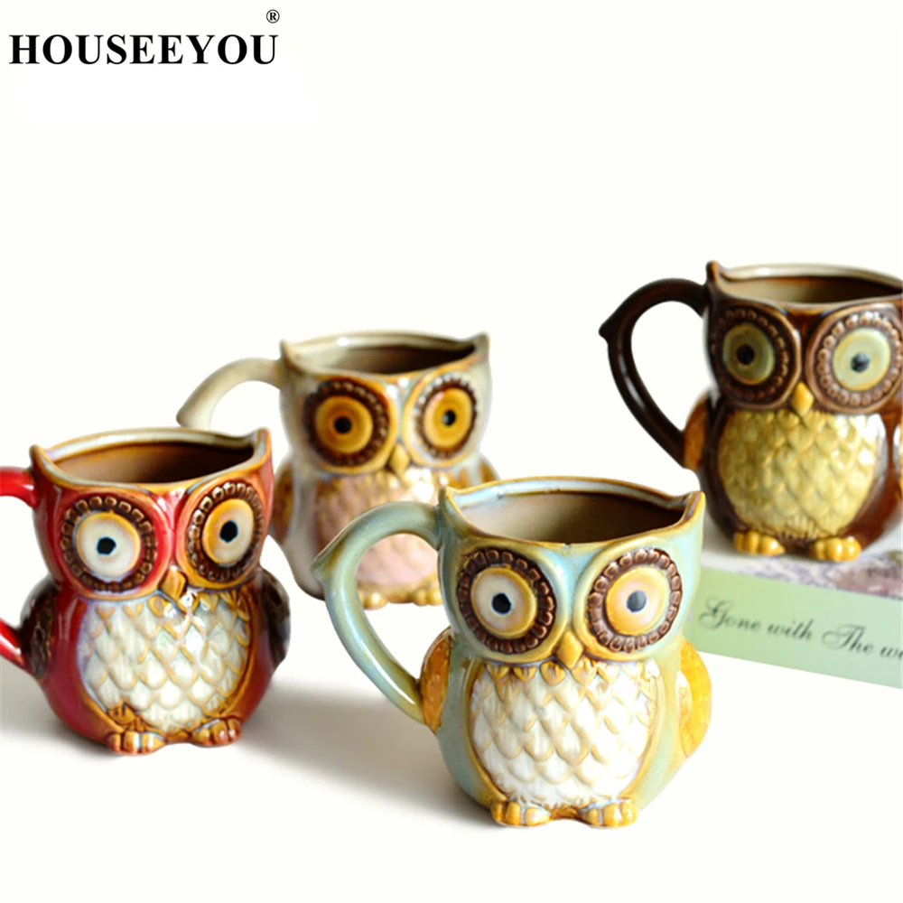 Рождественский подарок кружки с 3d изображением милой совы 300 мл кофейная кружка