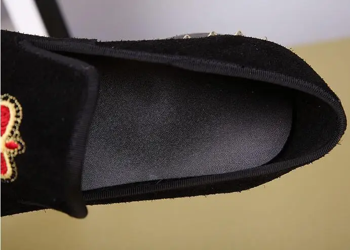 Мужские бархатные туфли ручной работы кожаные повседневные лоферы с носком и