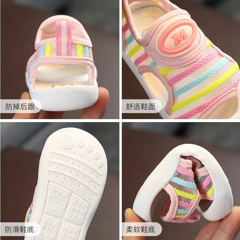 Детские брендовые летние сандалии детская обувь для малышей 1 3 лет сетчатые с