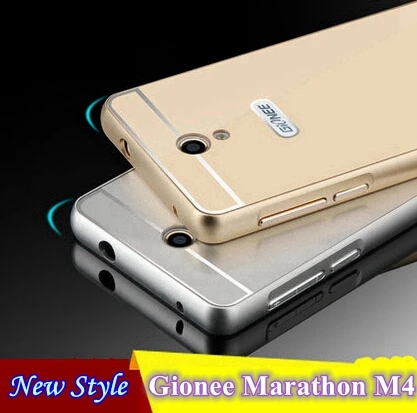 Free Shipping Colourful Alunminum Hard PC Metal Frame Rim Bounding Box for Gionee Marathon M4 Mobile Phone Back Cover Shell Case