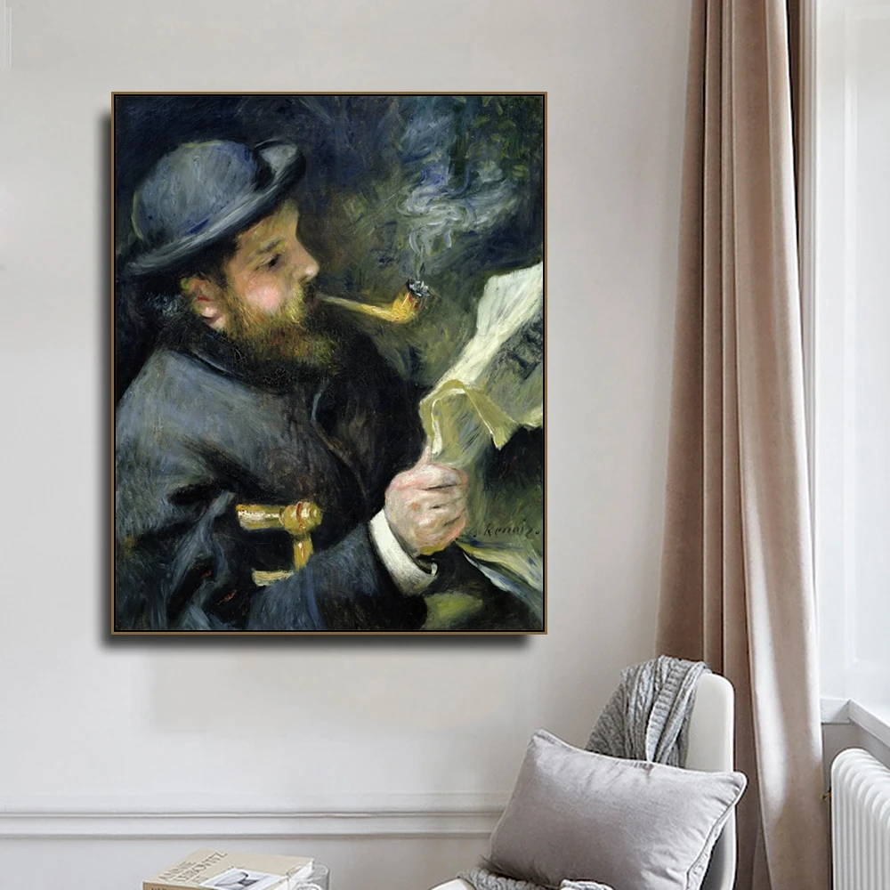 

Pierre Autuste Renoir by Monet Posters and Print Canvas Painting Calligraphy Wall Pictures for Living Room Bedroom Home Decor