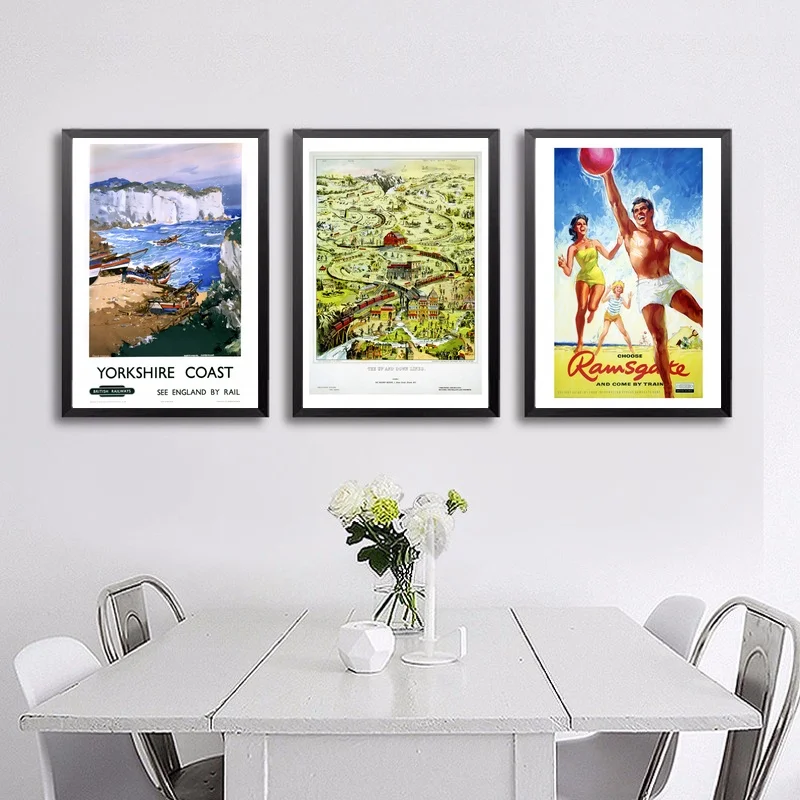 Винтажный постер для путешествий Англия рыба круизный лайнер Дальний Восток