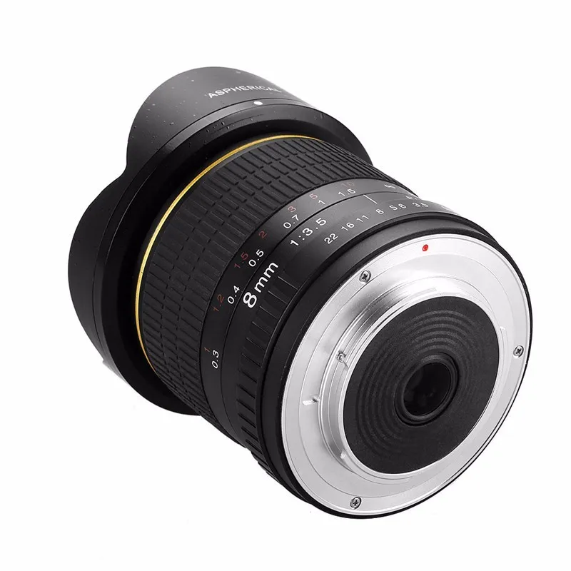 Ультраширокоугольный объектив рыбий глаз 8 мм F/3 5 для камер Nikon DSLR D3100 D3200 D5200 D5500 D7000