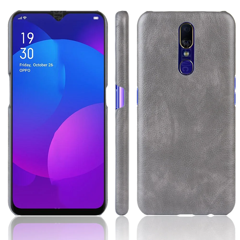 Litchi Leather Case for OPPO F11 F9 A9 A7 A7X A5 A5S R17 Pro A1K Find X Realme 3 Reno 10X Zoom Cover PU Hard Phone Cases |