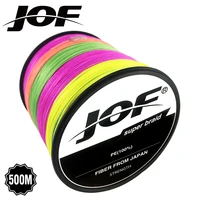 500m brand jof japan quality multifilament 100 pe braided fishing line fishing braid