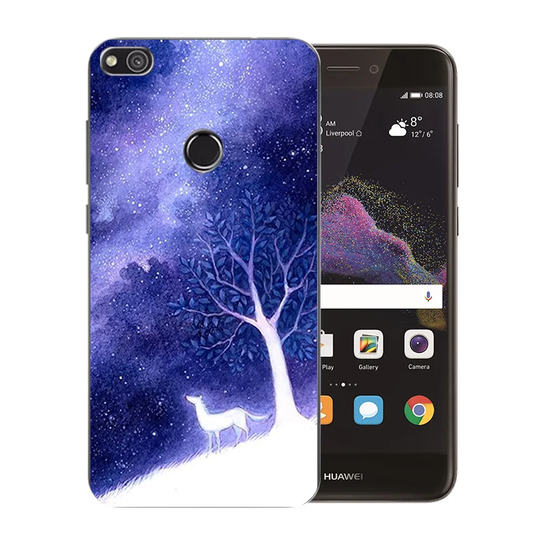 Мягкий ТПУ Телефон чехол для Huawei P8 Lite 2017/Honor 8 Lite/P9 2017/Nova Lite/GR3 2017 звездное небо