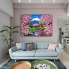 DIY картинки для раскраски по номерам с вишневым деревом, рисование с рельефным рисунком по номерам, рамка для дома