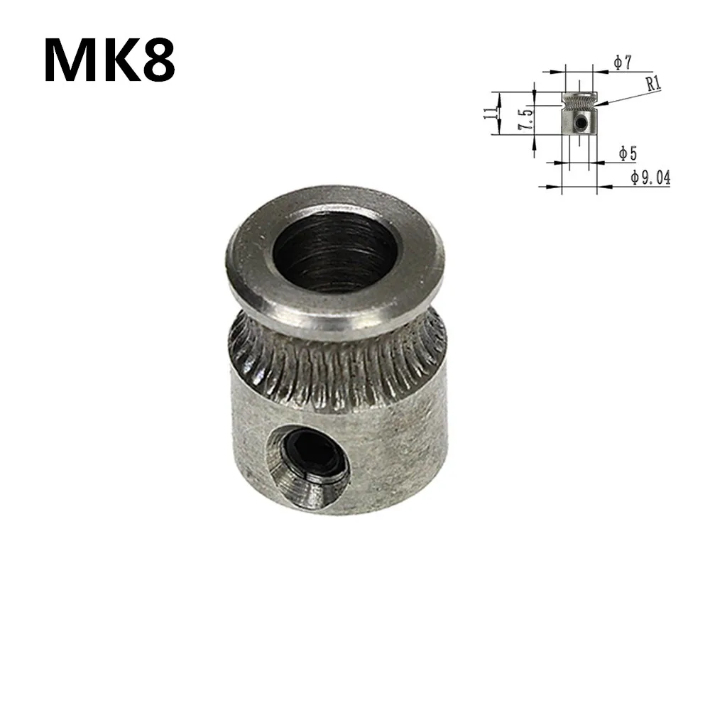 

MK8 Drive Gear Pulley 3D Printer Extruder Head Reprap 1.75 Filament