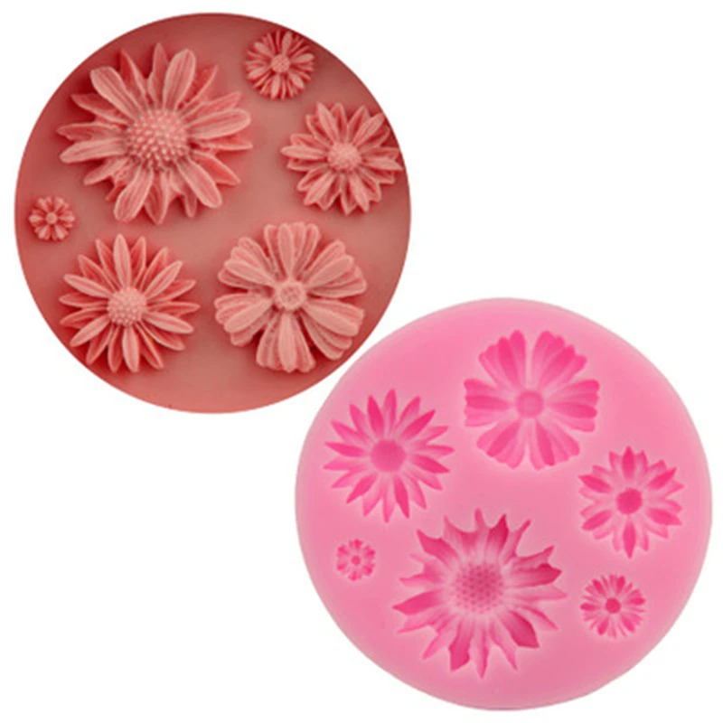 Форма для выпечки тортов DIY украшения силиконовые формы 3D подсолнечника с