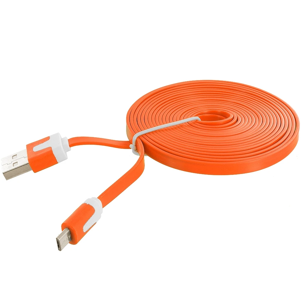100 шт Набор аксессуаров Связки микро интерфейс Универсальный 2 м 3 плоский USB