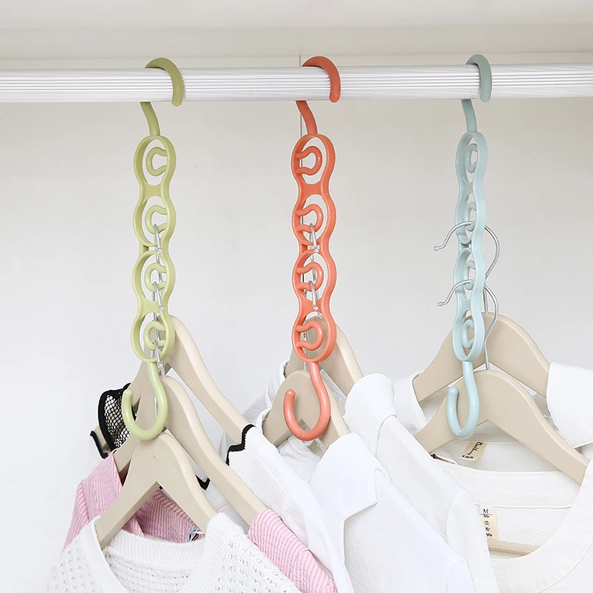 

Multifunction Circle Clothes Hanger Clothes Drying Rack Plastic Scarf Hangers for clothes Layer Storage Racks Wardrobe