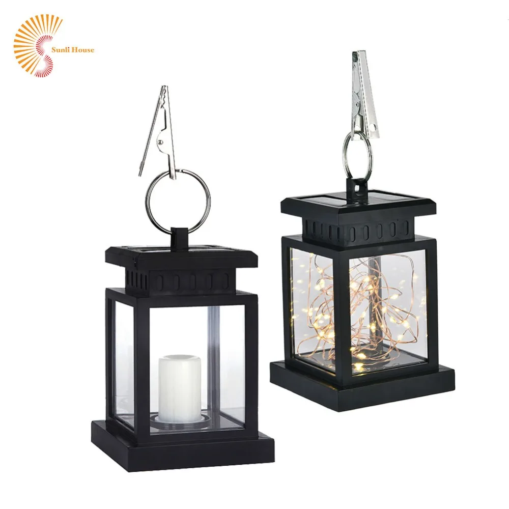 Светодиодная лампа свеча на солнечных батареях для сада зонта подвесного