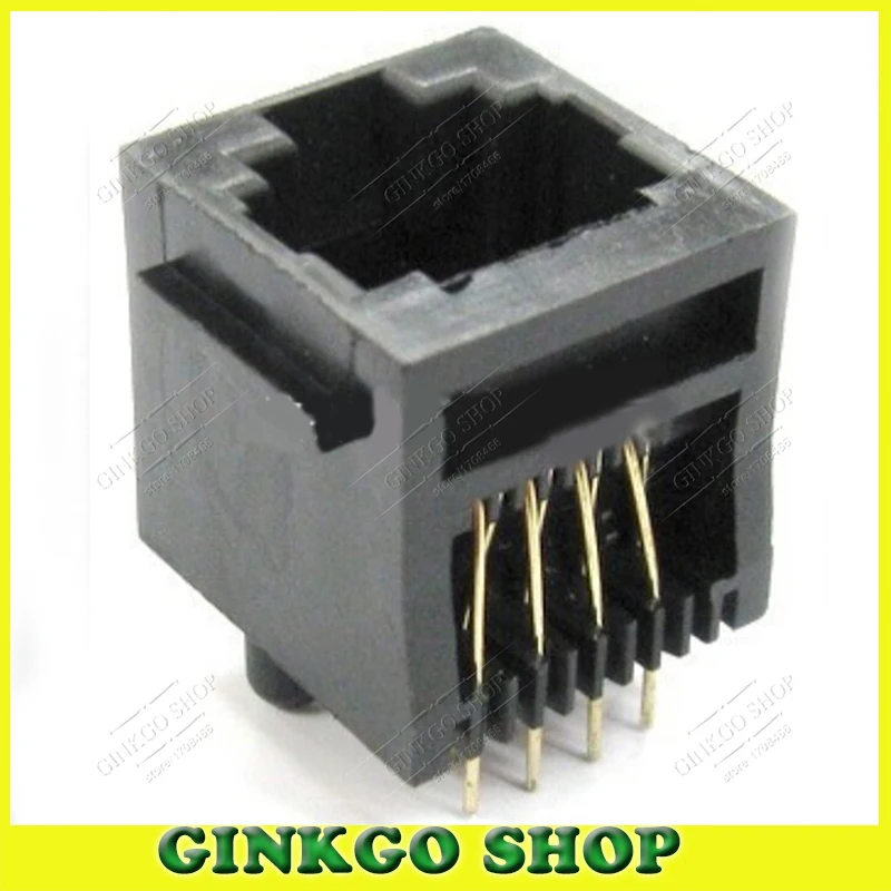 20 шт./лот Новый пластик RJ45 52-8P8C 180 градусов вертикальный тип печатная плата LAN