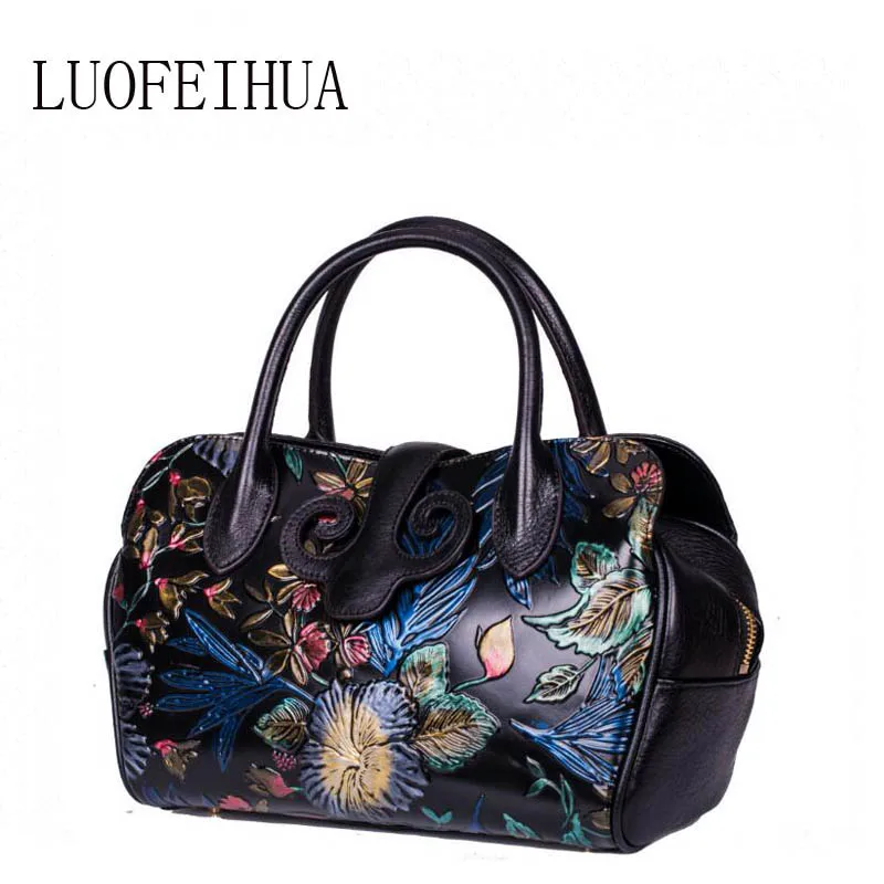 Кожаная женская сумка 2019 Новая роскошная оригинальная через плечо в этническом