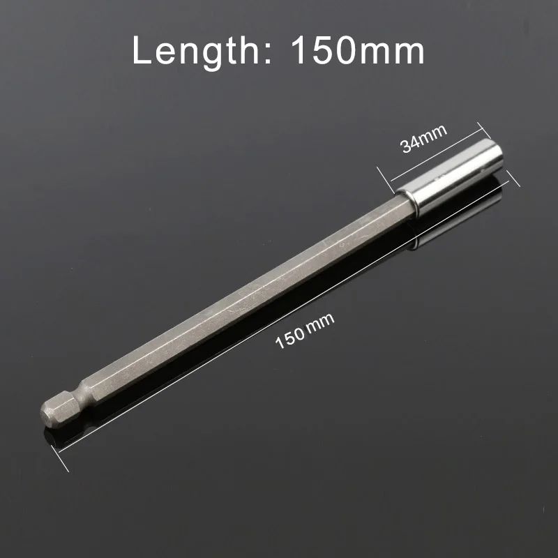 150mm Набор отверток, держатель для бит, инструменты для телефонов, шестигранный стержень, самоблокирующийся, быстросъемный Магнитный удлинитель, аккумуляторы для отверток - Цвет: 150mm