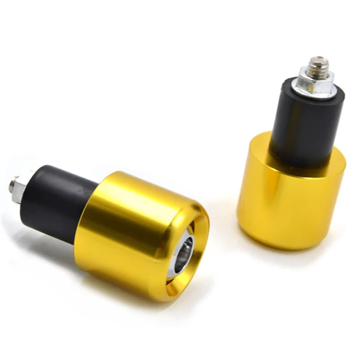 Gold Handle Bar End BJMOTO мотоциклетная Антивибрационная балансировочная рукоятка Концевая заглушка наконечники для 22 мм руль с 18 мм внутренним отверстием - Цвет: Gold Handle Bar End
