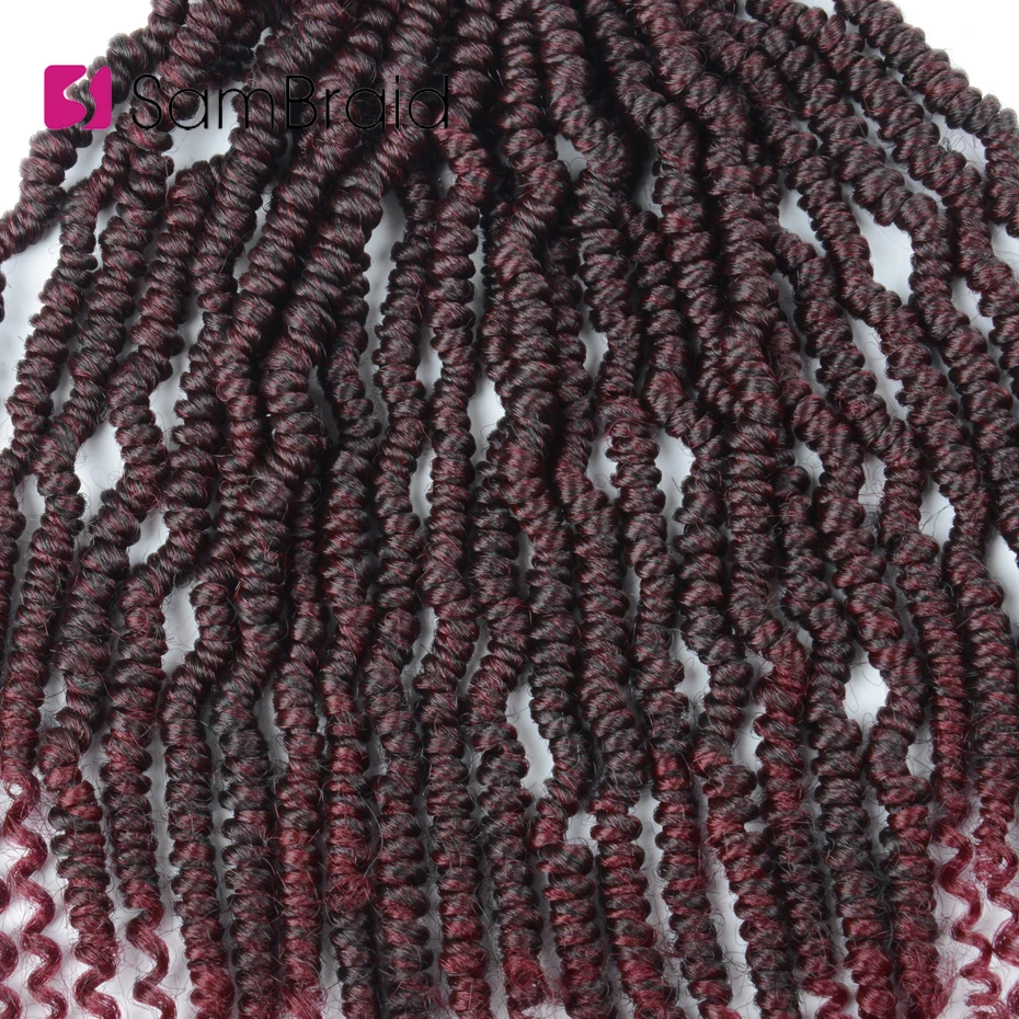 Самкоса нубийский твист искусственный локс вязанные волосы 12 дюймов страсть