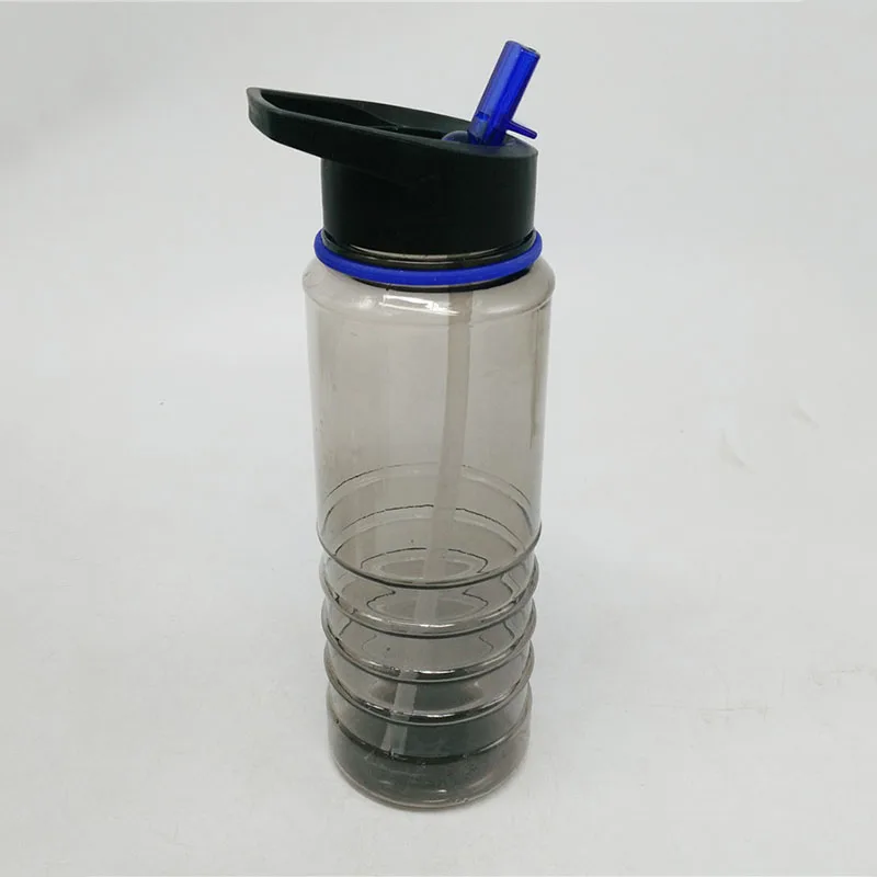 800 мл пластиковая бутылка с соломинкой Для Воды Спортивная свободная вода bpa бутылки для спортзала Спортивная бутылка для питья портативный шейкер для заварки фруктов - Цвет: Синий