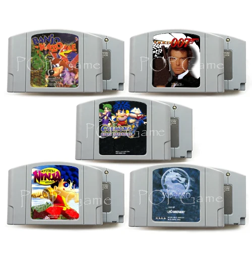 64 бит США Версия картридж для видеоигр Banjo Kazooie мистический Goldeneye 007 Миология Sub Zero