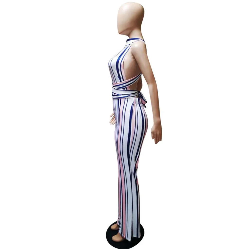 Длинный женский комбинезон элегантный сексуальный однотонный Повседневный без