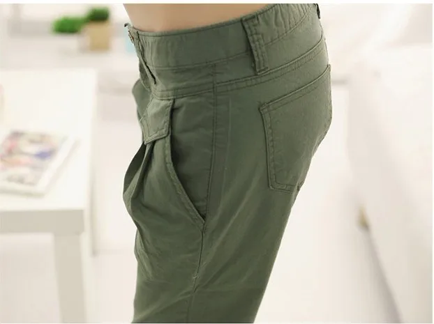 

2020 Casual Big size women Army Green pant female design fashion high quality unique Leisure Trousers femme pants MZ673