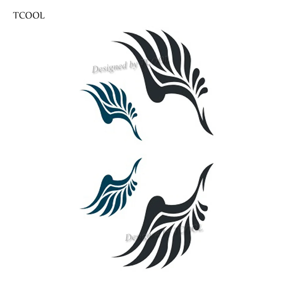 Временная наклейка HXMAN Wing Для Татуировок водонепроницаемая Женская и мужская