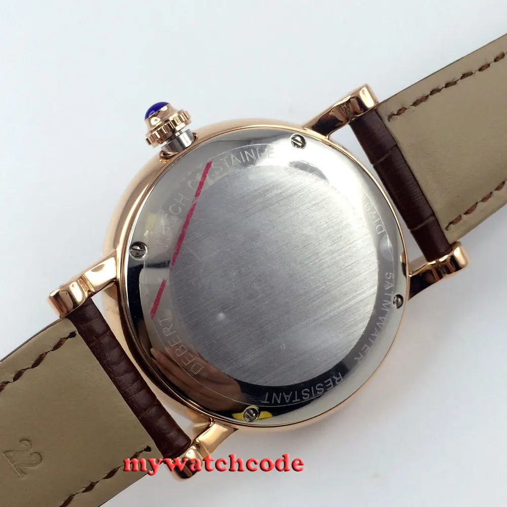 Часы мужские автоматические с покрытием из розового золота 43 мм | Наручные часы