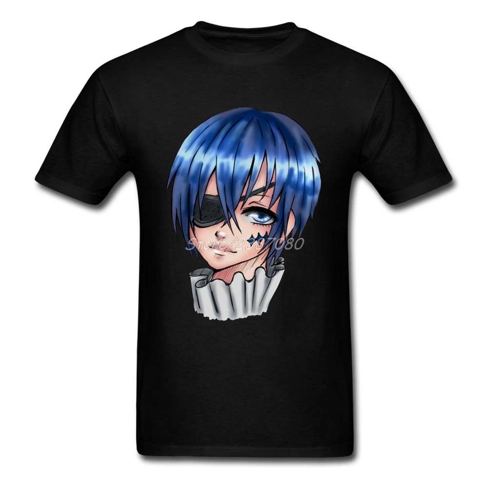 Ciel Phantom Black Butler T Shirt Cotton Crewneck Short Sleeve T-shirts For Men Fashion Cheap Plus Size Men's Shirts | Мужская - Фото №1