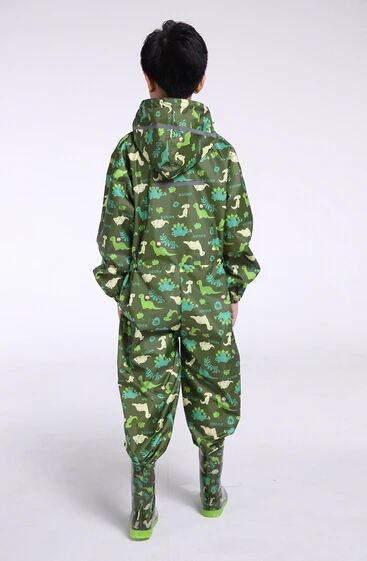 Дождевик с динозавром для девочек и мальчиков детский дождевик капюшоном