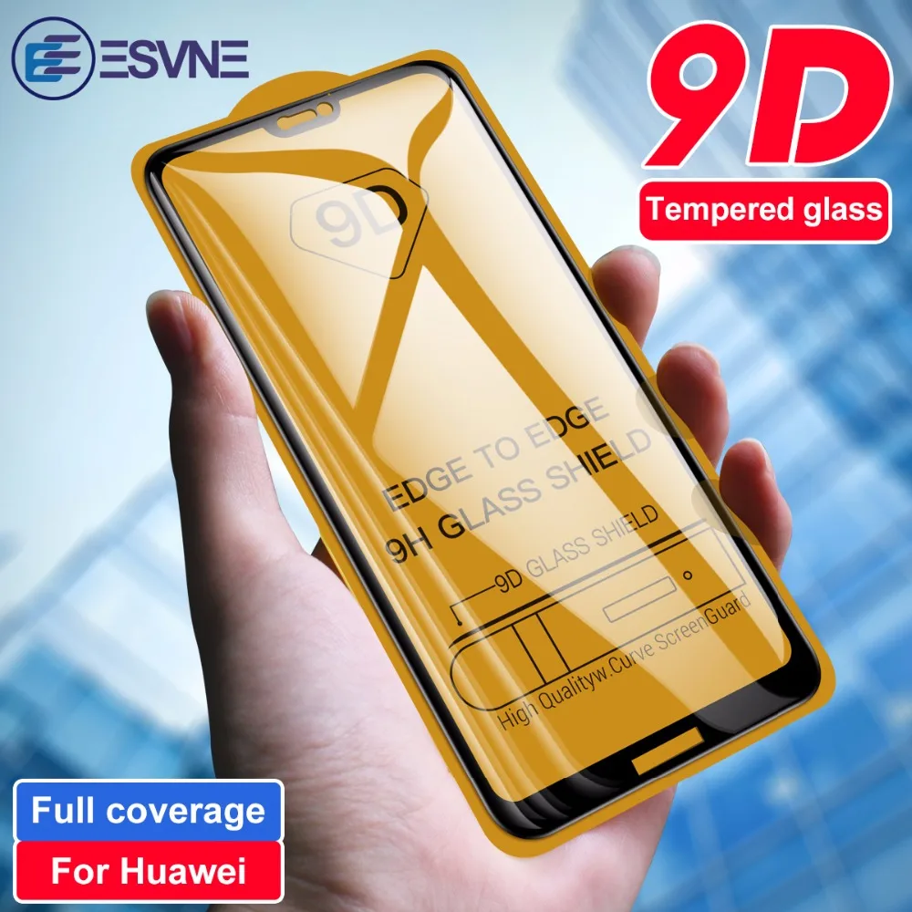 ESVNE 9D полное покрытие закаленное Стекло для Huawei P20 Lite P30 Pro P Smart P10 lite Коврики 10 20 Nova 3