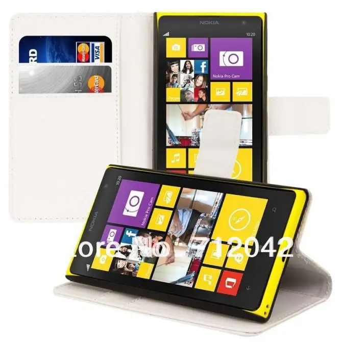 Новое поступление кожаный чехол бумажник для Nokia Lumia 1020 складной книжка