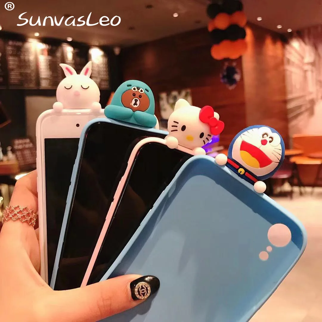 3D мультфильм животных мягкий чехол для телефона чехол для huawei P10 P20 P30 Pro Honor 7A 10 8X P Smart Y5 Y6 Y7 Y9 Коврики 20 Lite